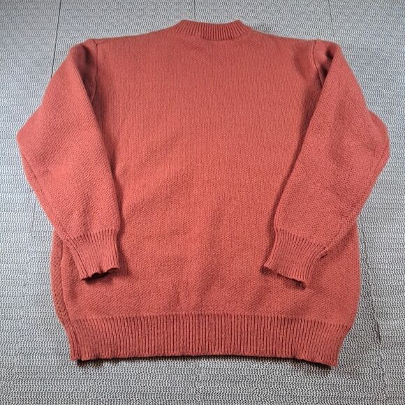 Graphic Crew Neck Duck Knife Murder Orange Pullover Sweater  Medium Funny Dupe - Picture 3 of 3